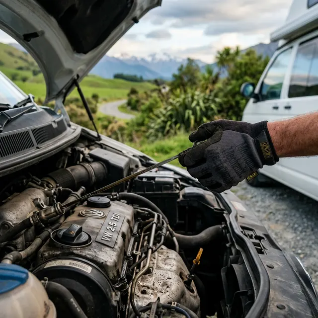 Always check the oil BEFORE the engine warms up — a cold start tells the truth.
